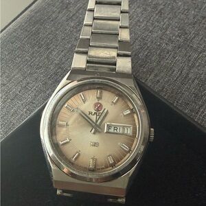 Rado Automatic Silver Bracelet Wristwatch with Champagne Dial